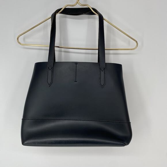 J. Crew Handbags - J Crew All Leather Black Uptown Tote Bag Purse